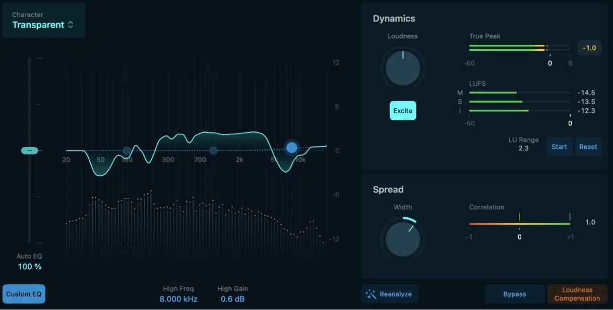 Logic Pro Mastering Assistant - Unison