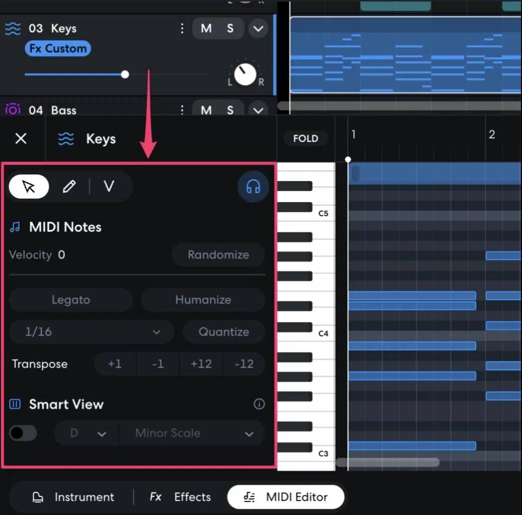 MIDI Notes 2 1 - Unison