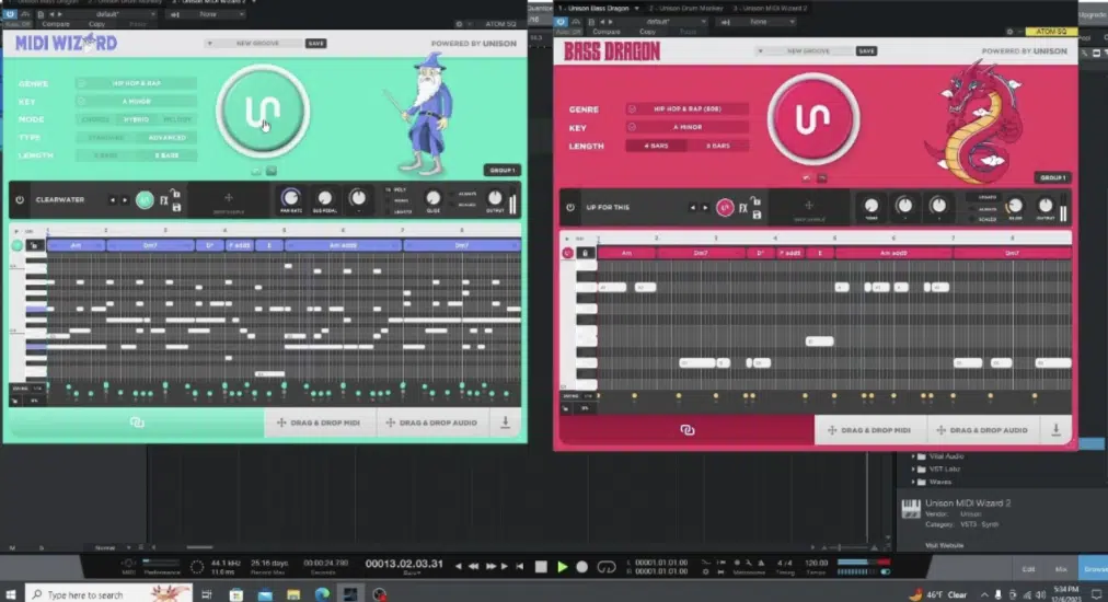 MIDI Wizard and Bass Dragon - Unison