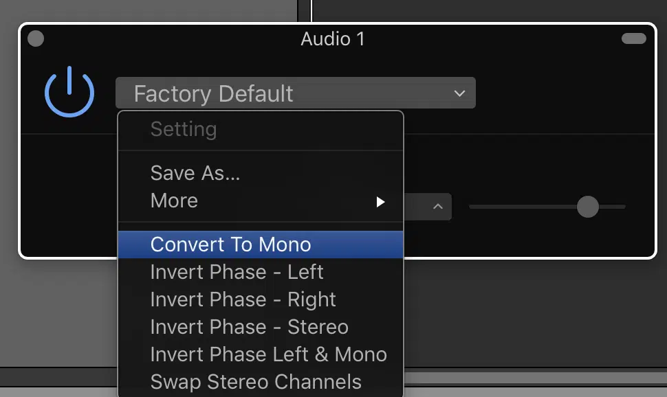 Managing mono tracks - Unison