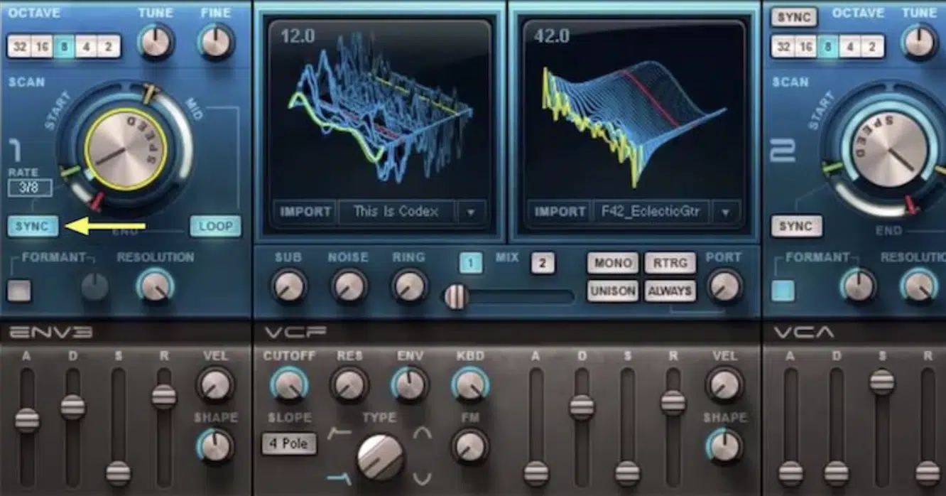 Morphing Between Wavetables - Unison