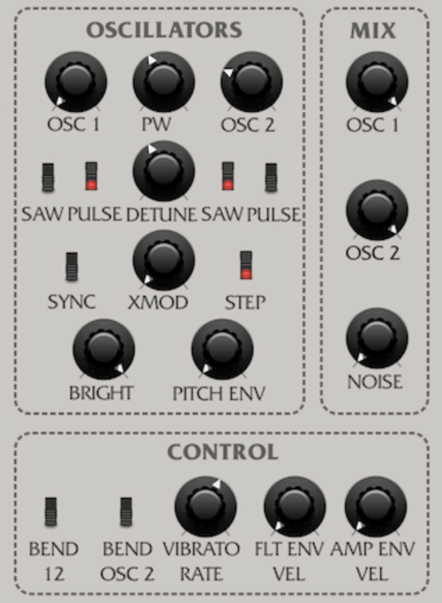 OB Oscillators Mix Control - Unison