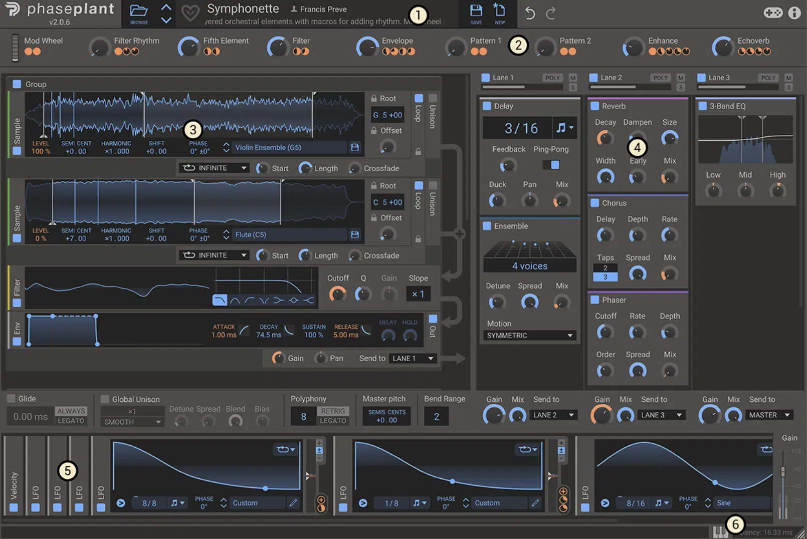 Phase Plant Interface - Unison