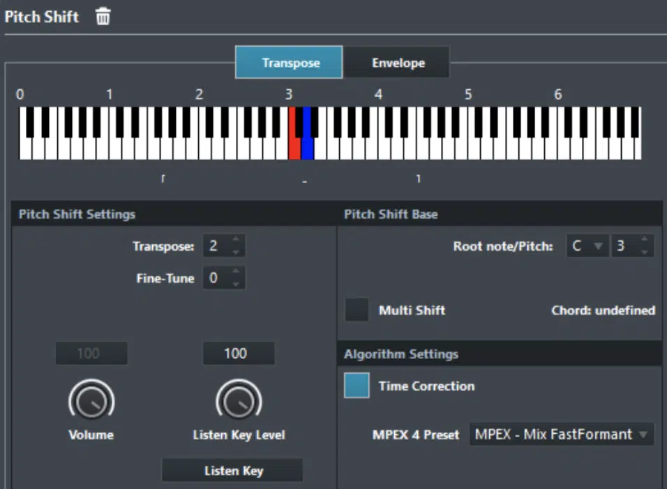 Pitch Shift Transpose - Unison