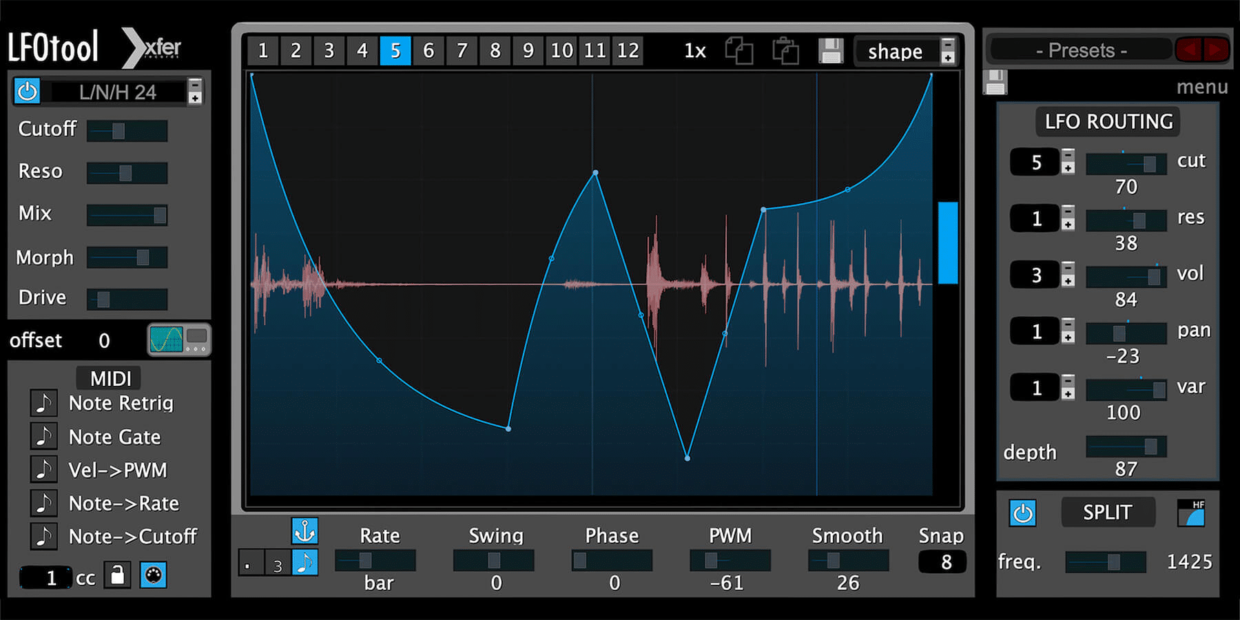 Preset shapes - Unison