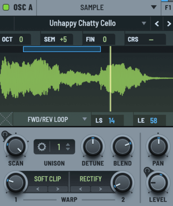 Sample Oscillator Serum 2 - Unison