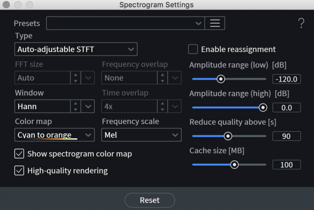 Spectrogram Settings e1738356323384 - Unison