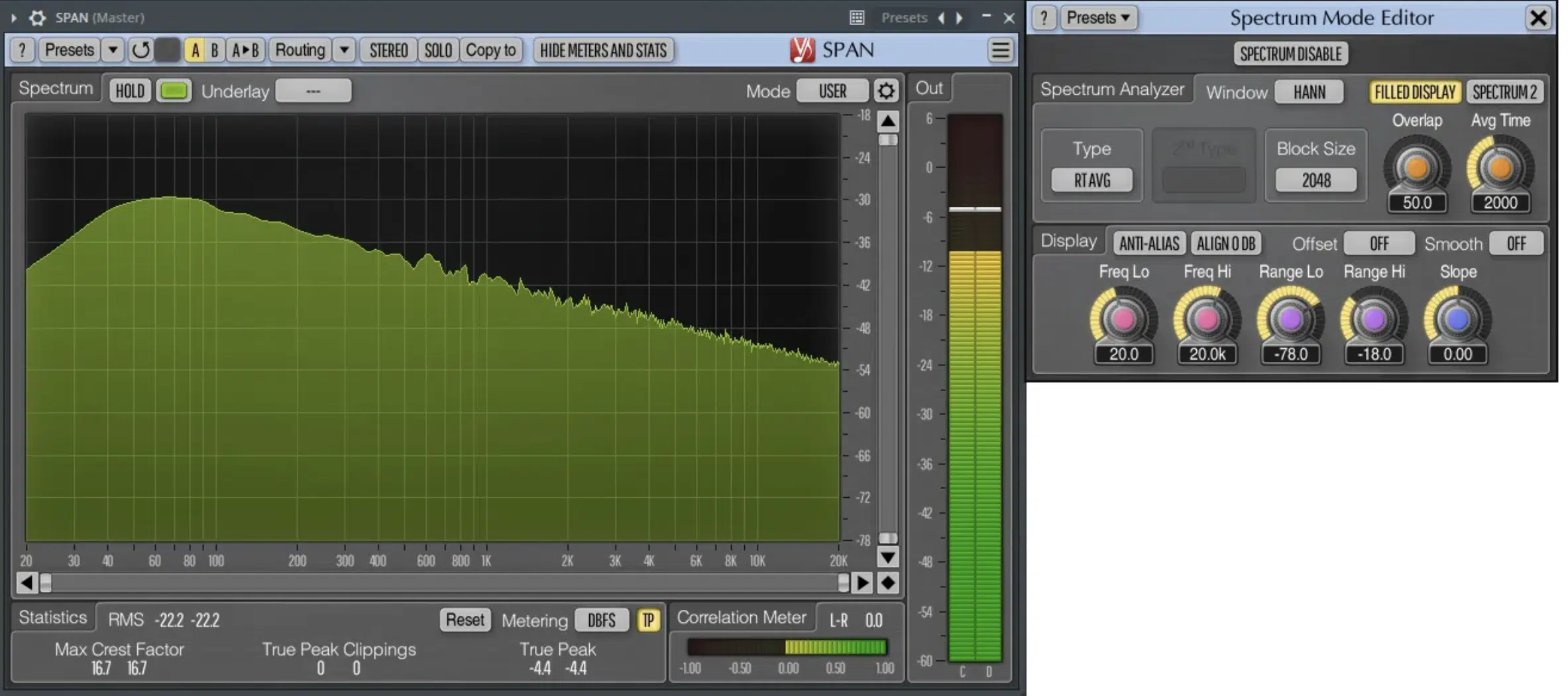 Spectrum Analyzer Slope - Unison