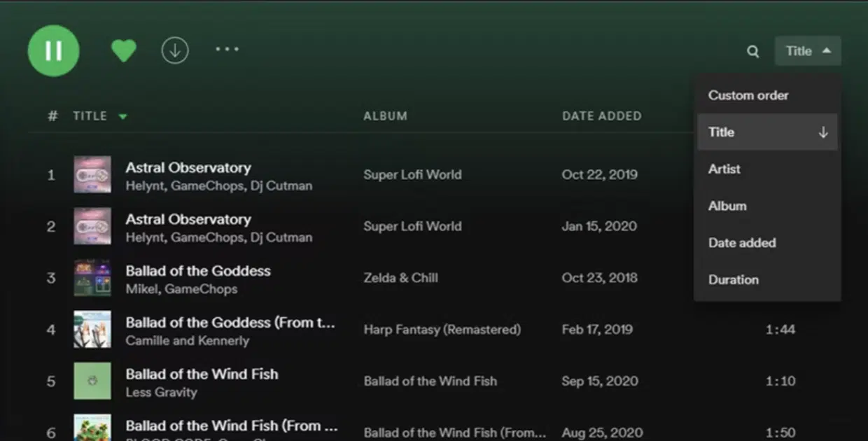 Spotify songs - Unison