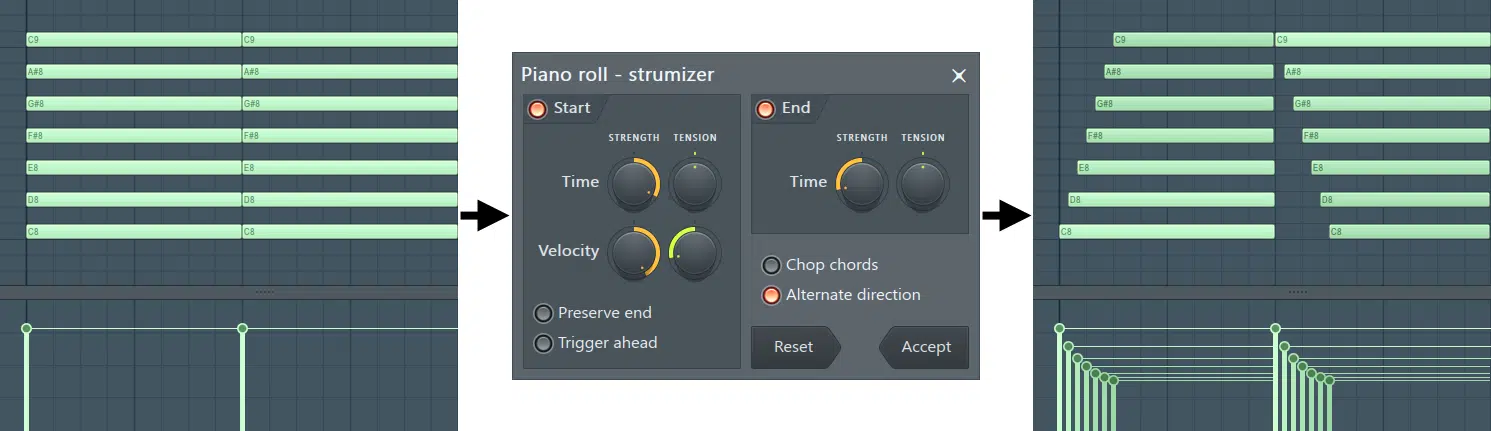 Strum function - Unison