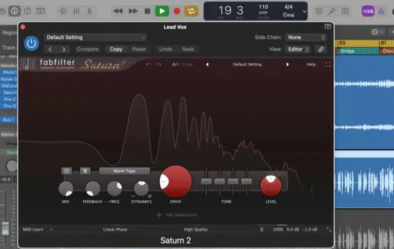 Subtle Drive Settings - Unison