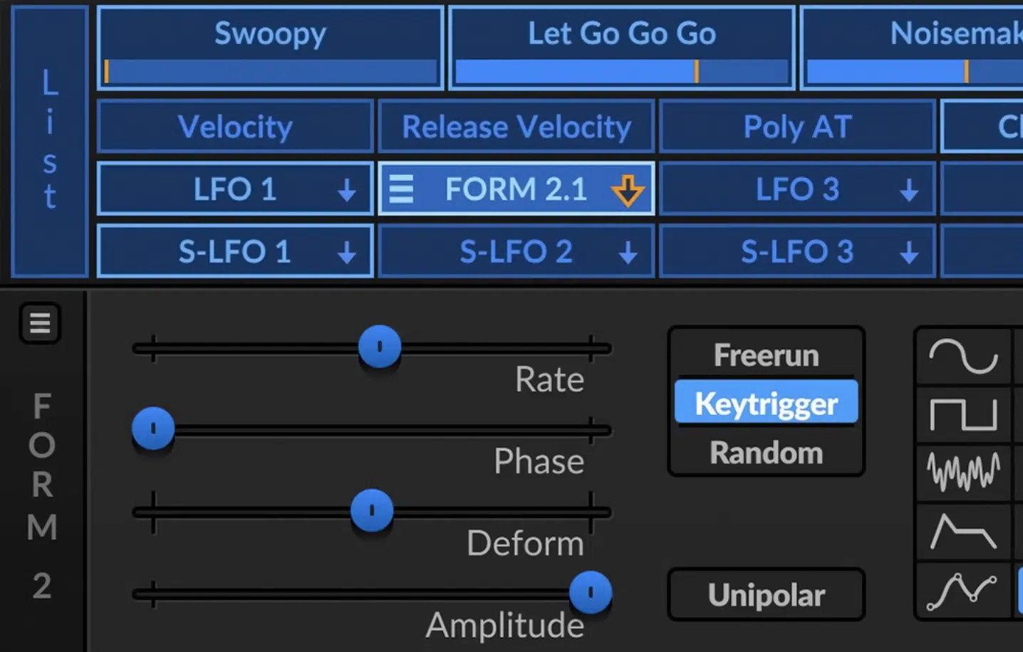 Surge Modulation LFO2 - Unison