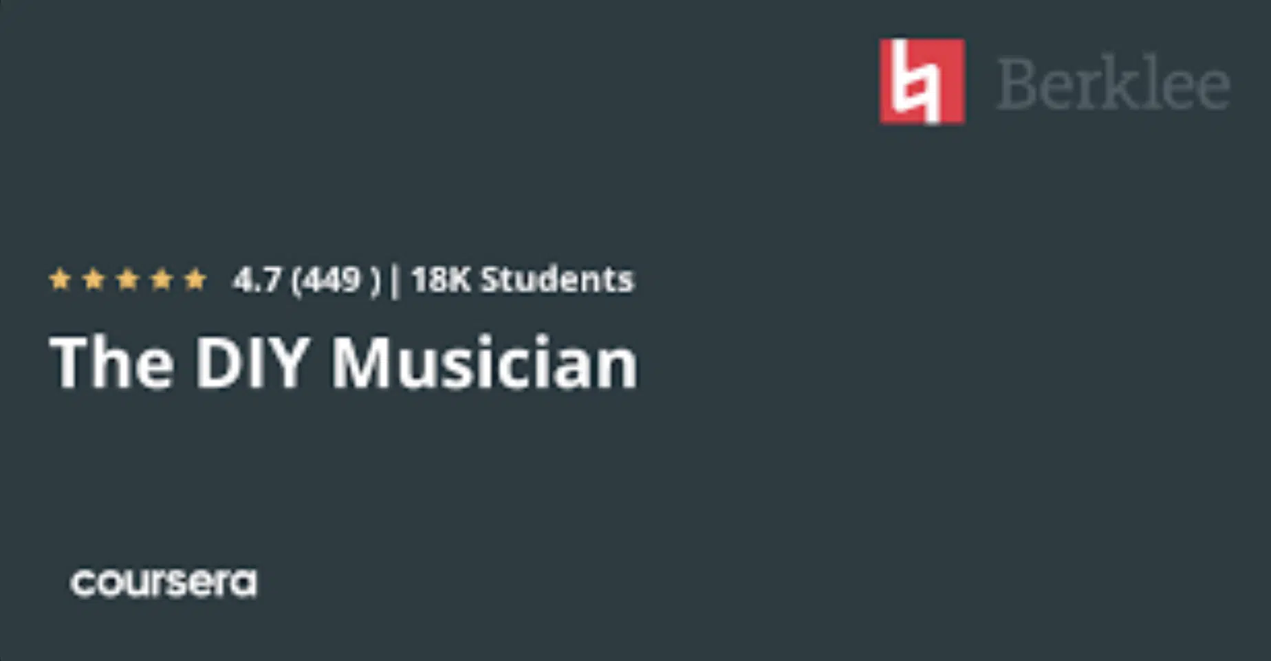 The DIY Musician by Berklee College of Music Coursera - Unison