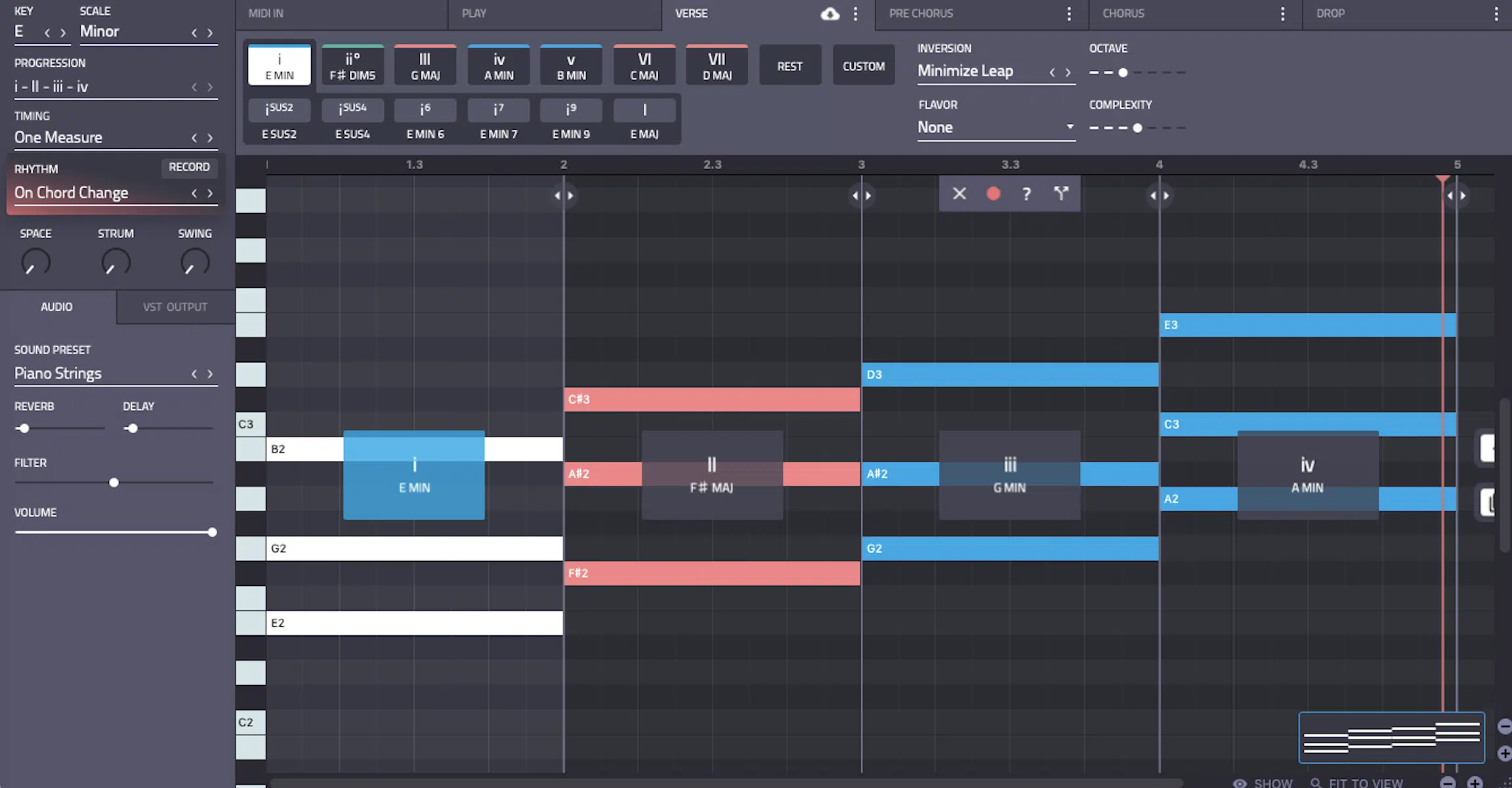 Transpose Chords - Unison