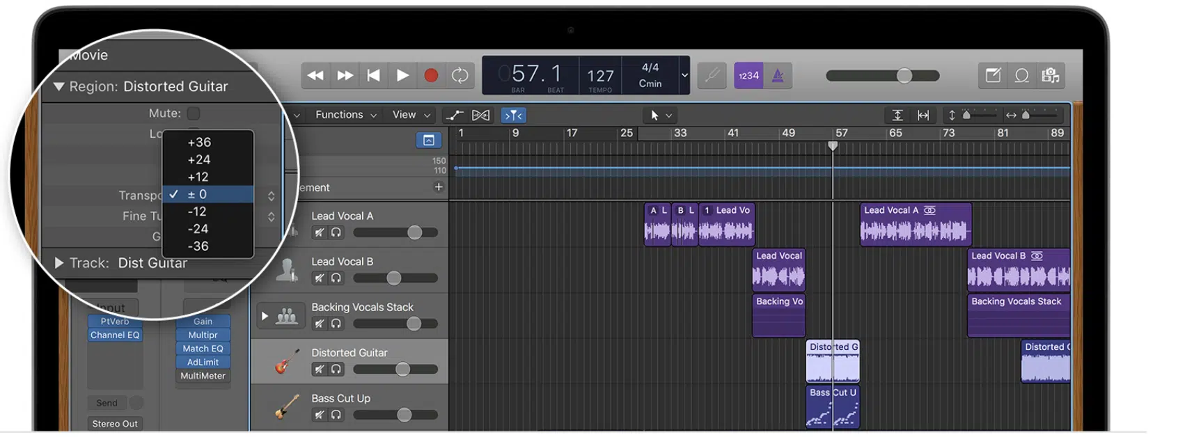 Transpose Melodies - Unison