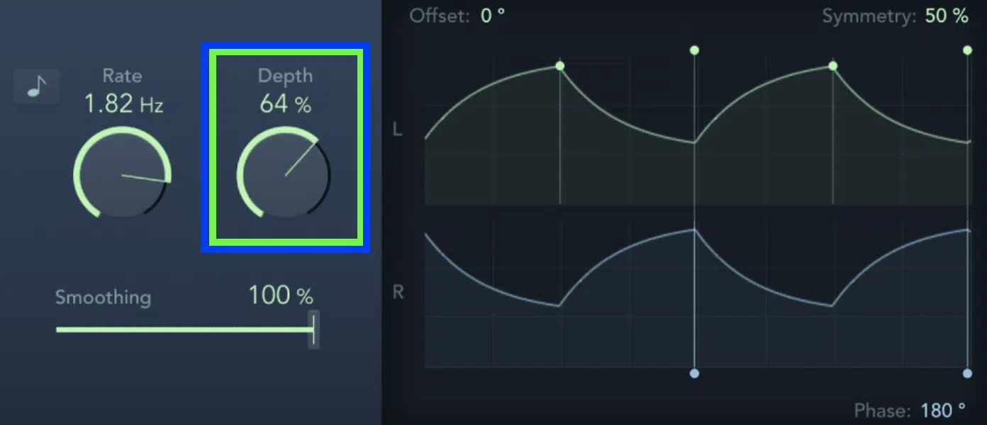 Tremolo Depth - Unison