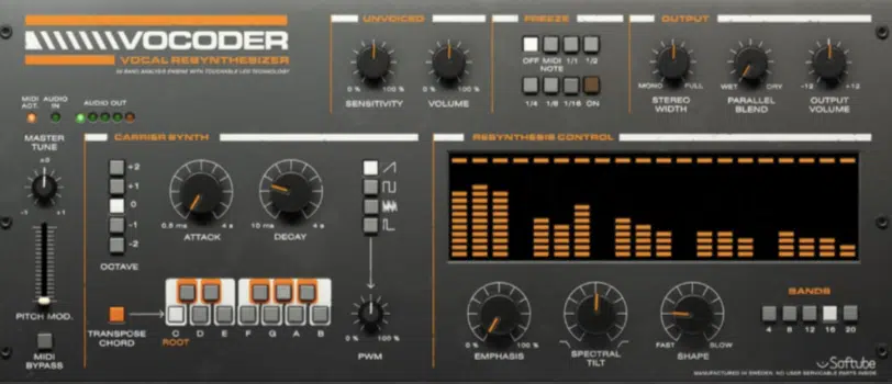 UAD Softube Vocoder - Unison