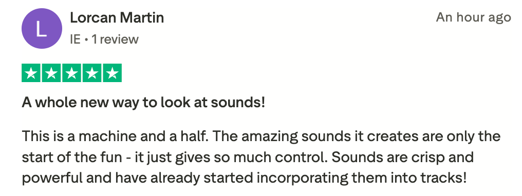 Unisynth Trustpilot 13 - Unison