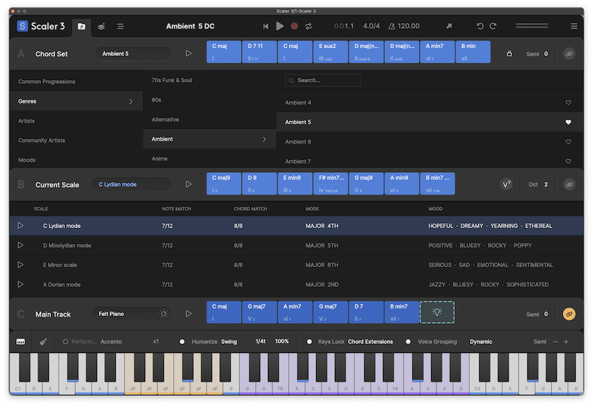 Use Voice Grouping to Split One Chord Across Multiple Instruments - Unison
