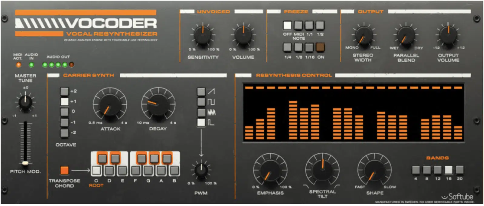 Vocoder Parameters - Unison