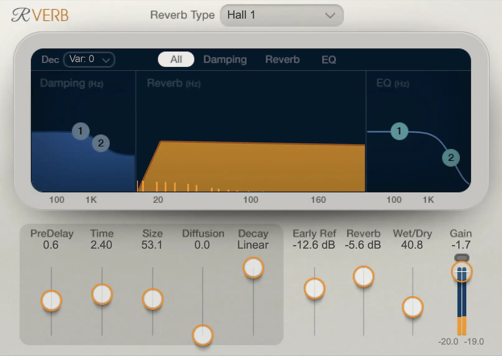 Waves Renaissance Reverb - Unison