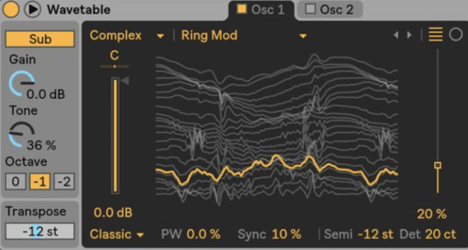 Wavetable 1 - Unison