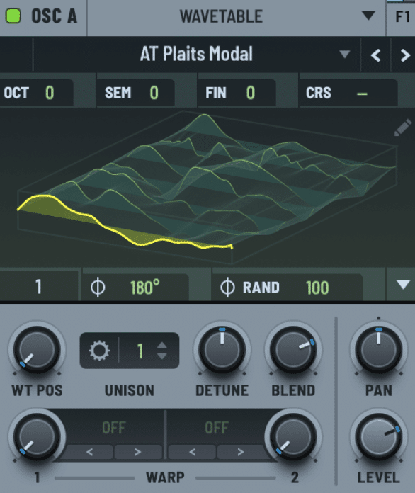 Wavetable Oscillator. Serum 2 - Unison