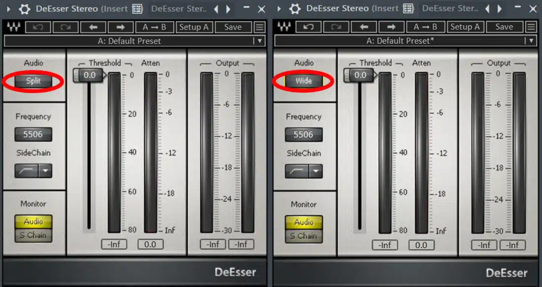 Wide Band vs Split Band - Unison