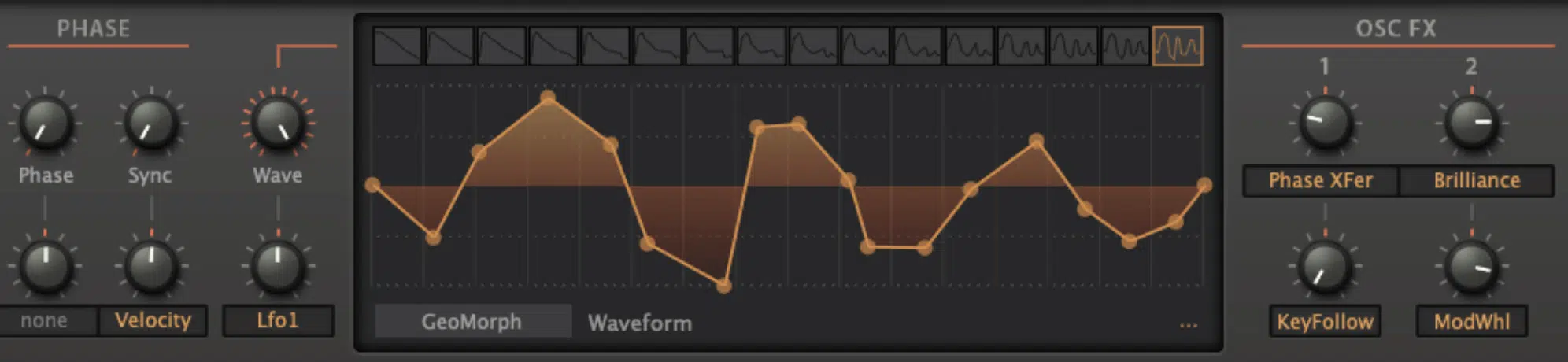 Zebralette Oscillator Warp Control - Unison