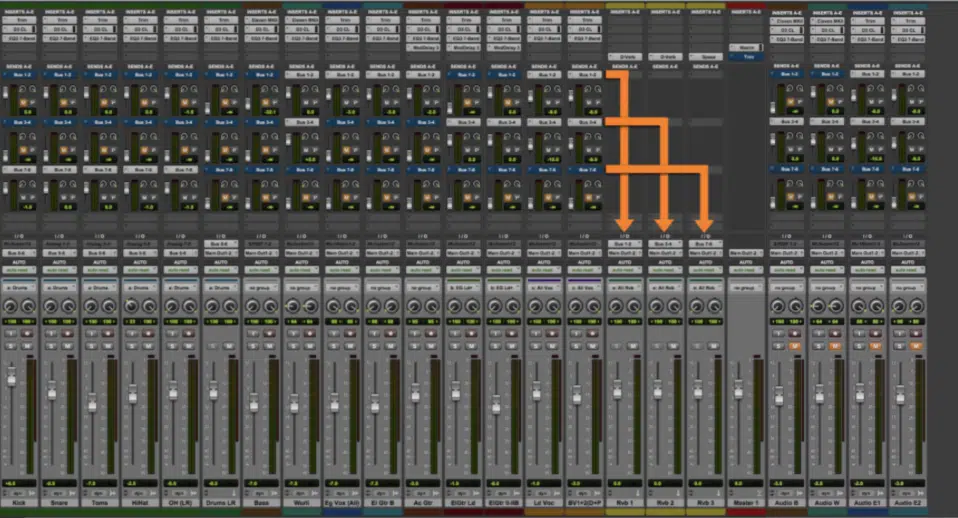 reverb sends - Unison