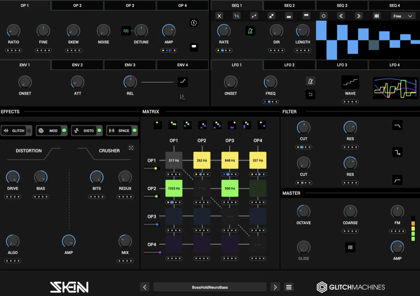 using feedback FM synthesis - Unison